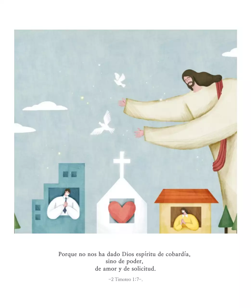 Pastel limpio ilustración iglesia