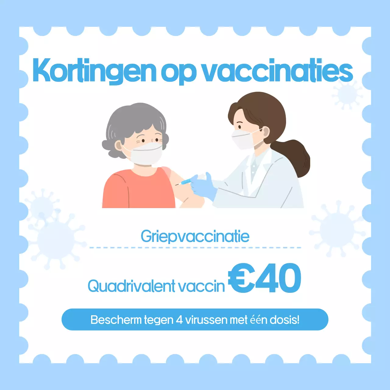 Lichtblauwe eenvoudige gezondheidsgids