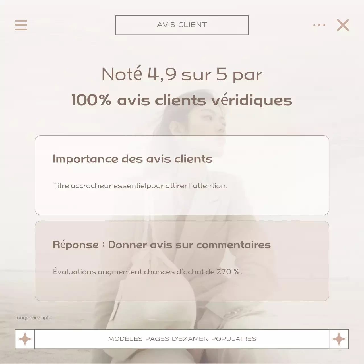 Promote Beige Modèle de revue moderne