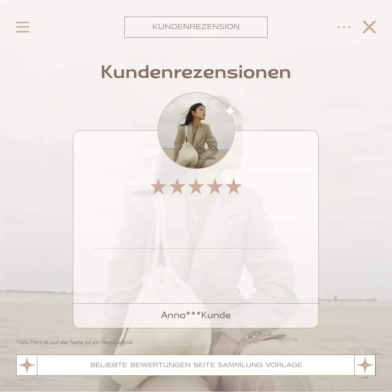 Beige Modern Review Vorlage fördern