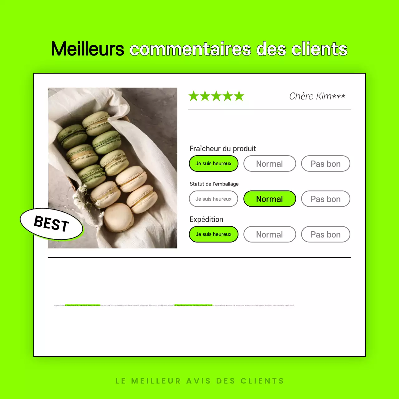 Une explosion de couleurs fluorescentes et chartreuses Commentaires des clients