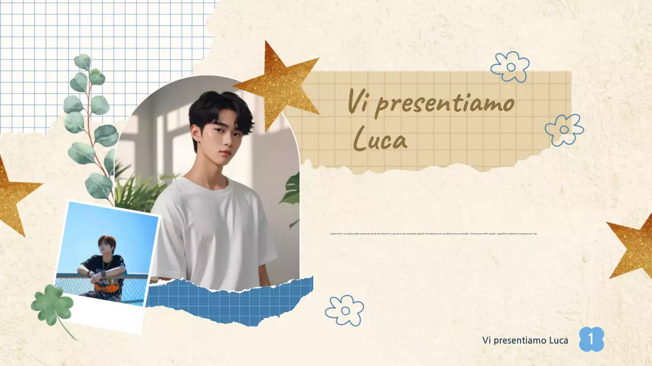 estetica beige presentazione di un k-drama in stile scrapbook moderno