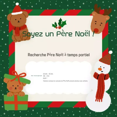 Emplois de Noël à temps partiel dans le vert et l'agréable