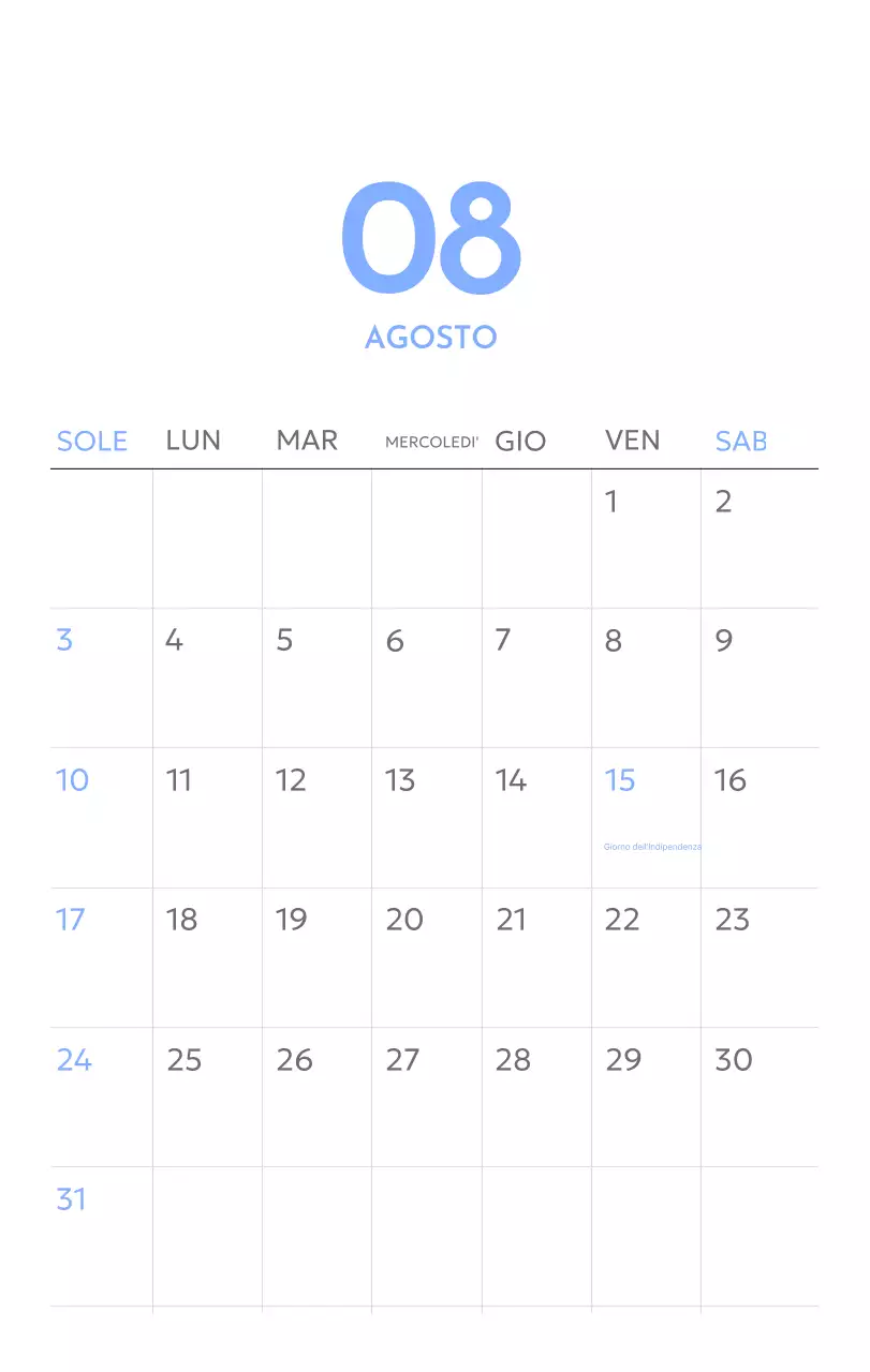 Calendario con foto tracciatore di obiettivi con un tocco di blu