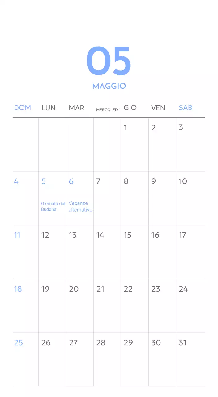 Calendario con foto tracciatore di obiettivi con un tocco di blu