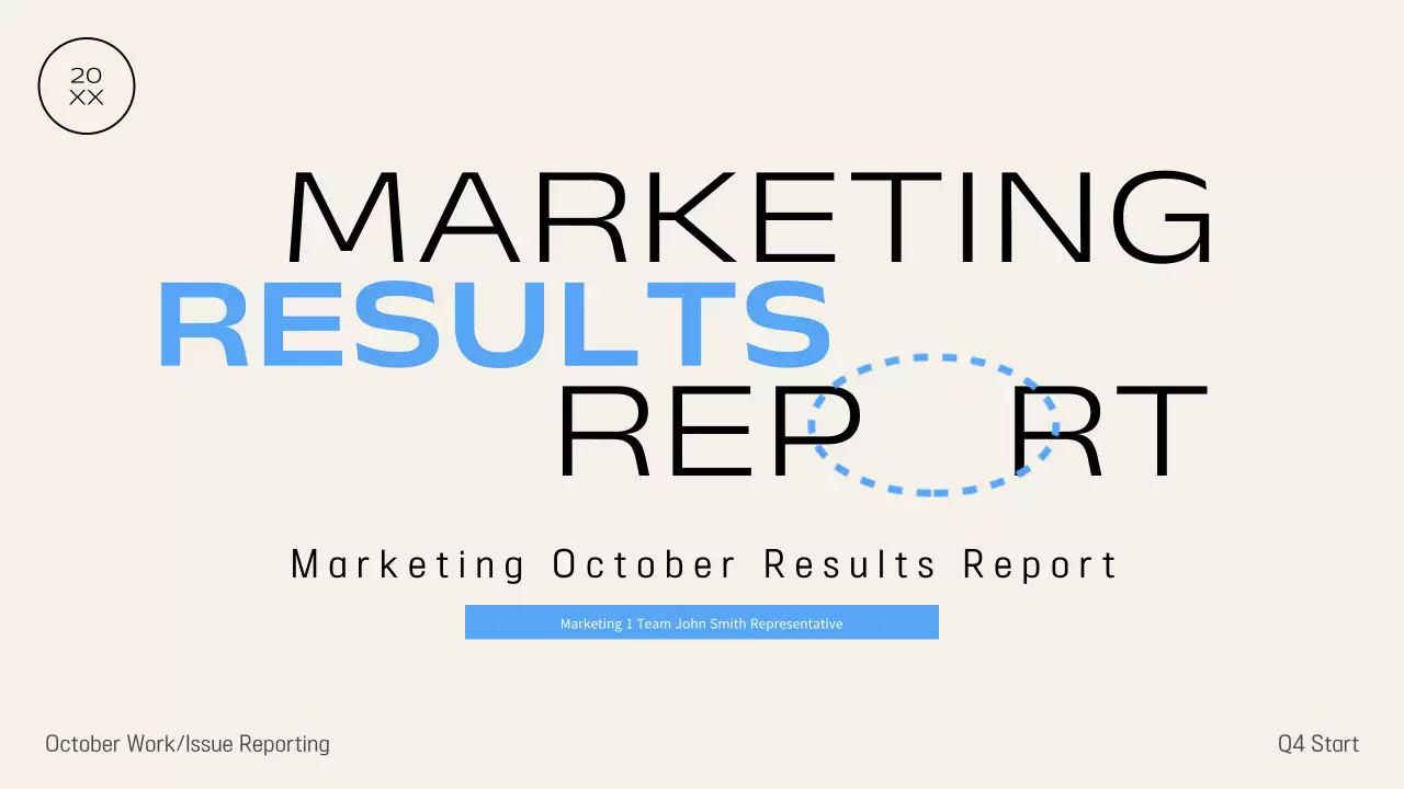 Apresentação do Relatório de Marketing Simples Bege