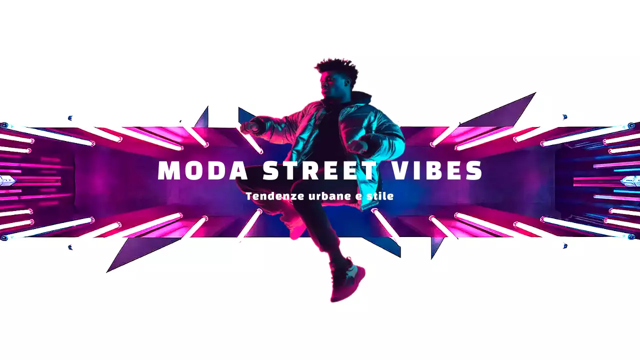 pubblicità di moda urbana al neon