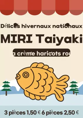 Publicité pour le snack traditionnel beige