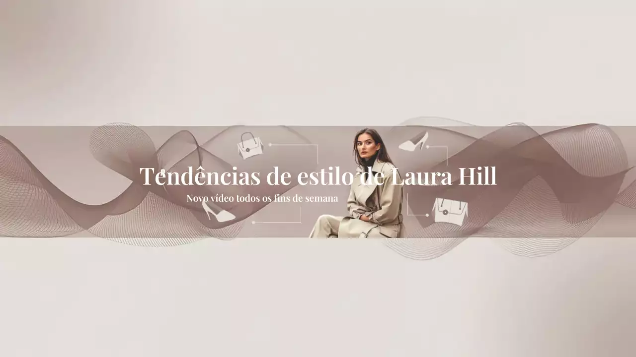 Arte do canal YouTube de moda moderna bege
