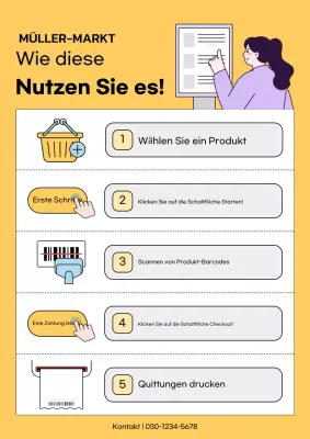 Gelb Einfacher Einkaufsführer