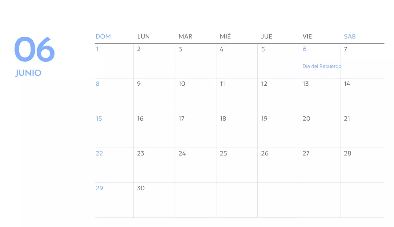 Calendario fotográfico de seguimiento de objetivos con un toque de azul