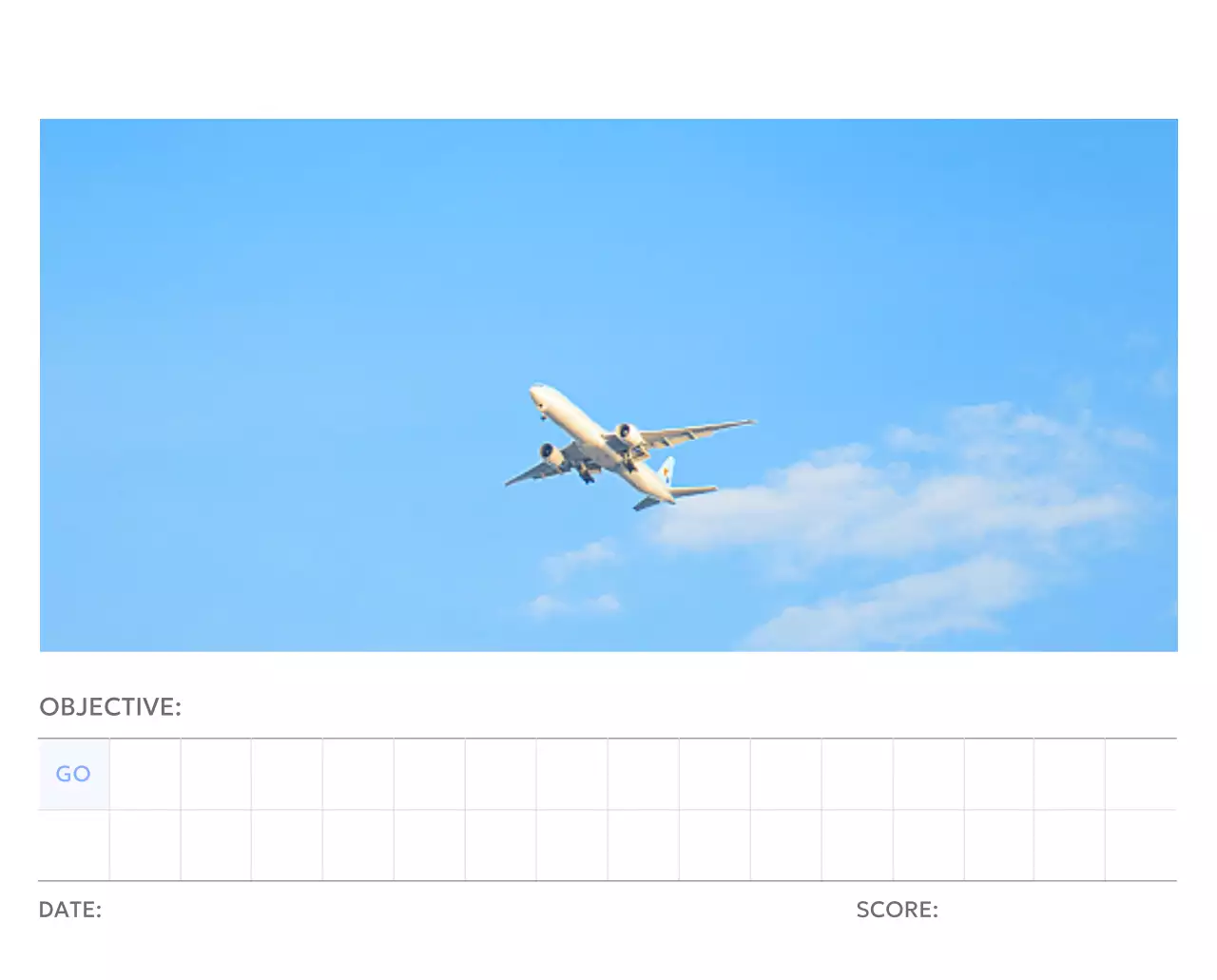 Kalender pelacak sasaran foto dengan percikan warna biru