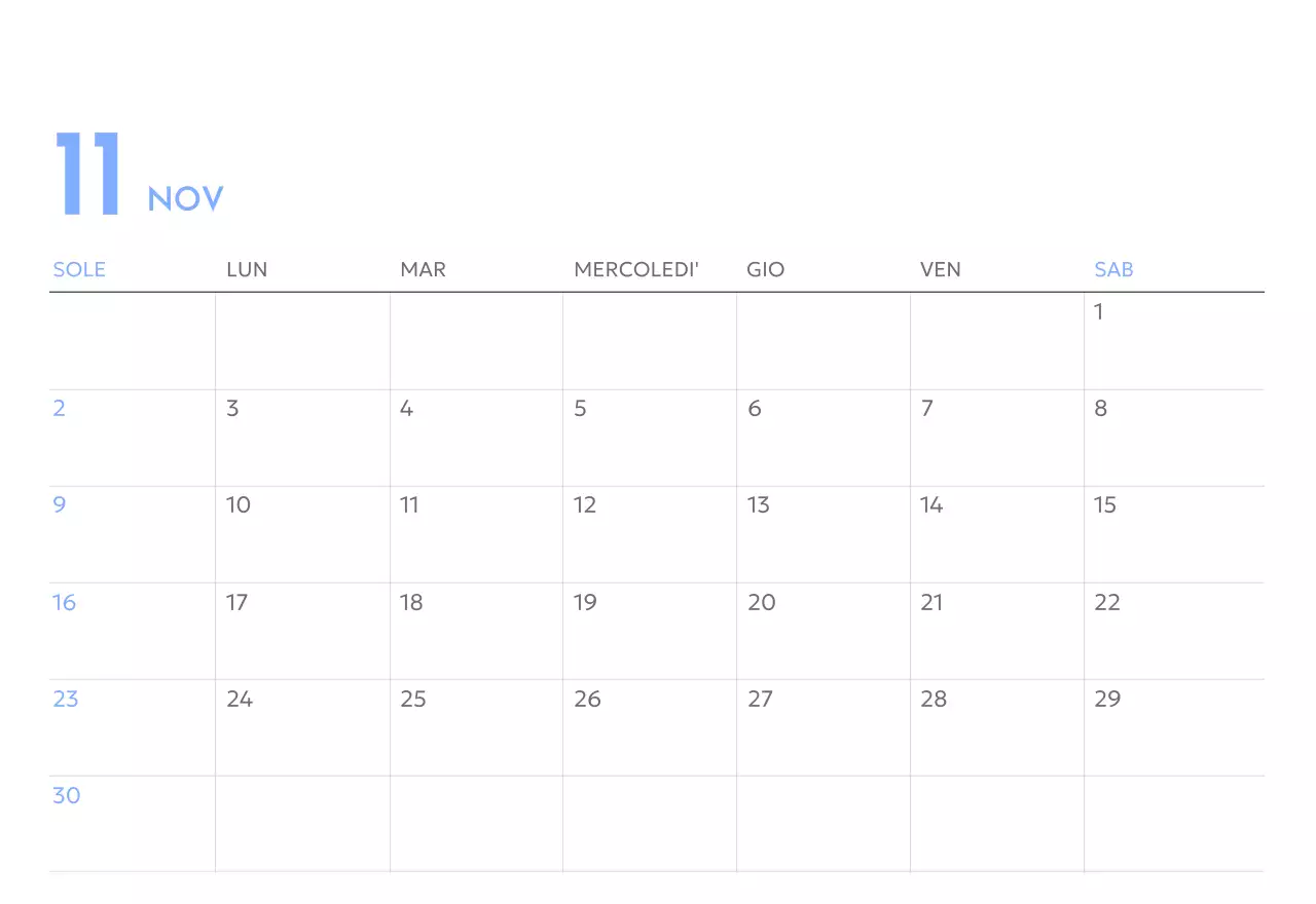 Calendario con foto tracciatore di obiettivi con un tocco di blu