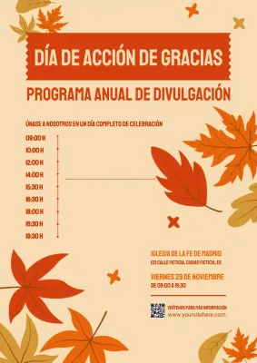 Cálido póster de Acción de Gracias