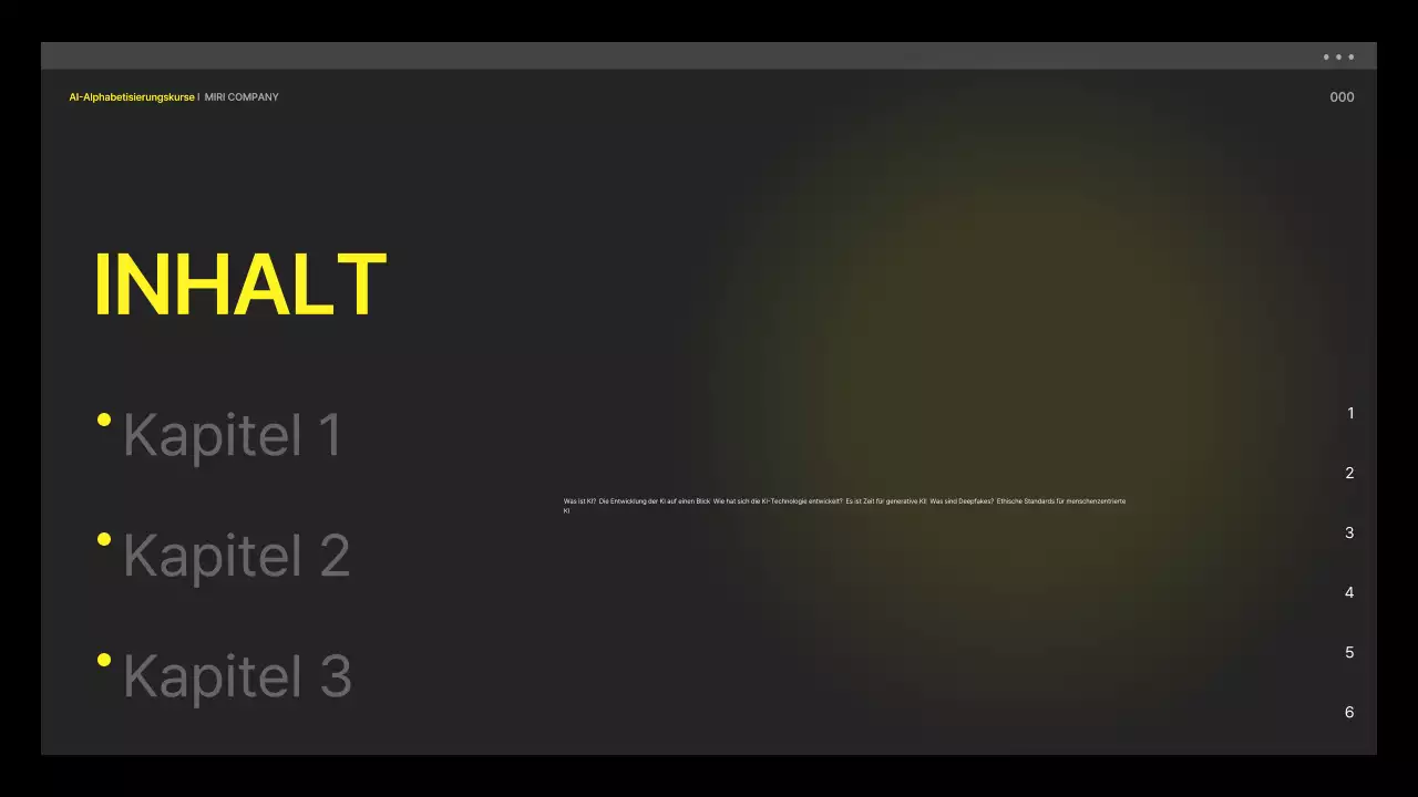 Gelbe und schwarze, cyber-eske KI-Schulungsmaterialien
