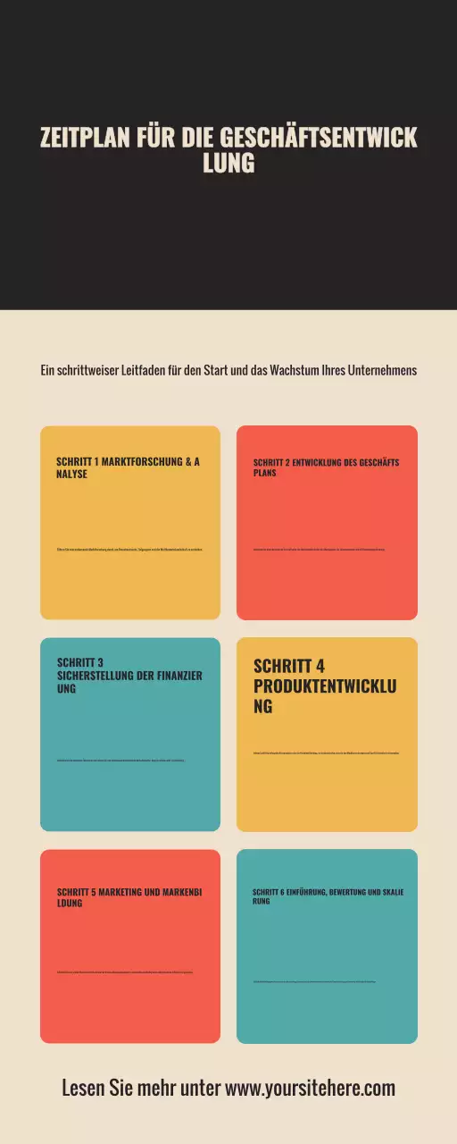 Bunte Infografik zur Geschäftsentwicklung