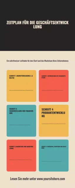 Bunte Infografik zur Geschäftsentwicklung