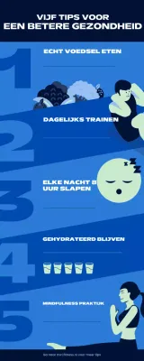 blauwe moderne gezondheidsgids