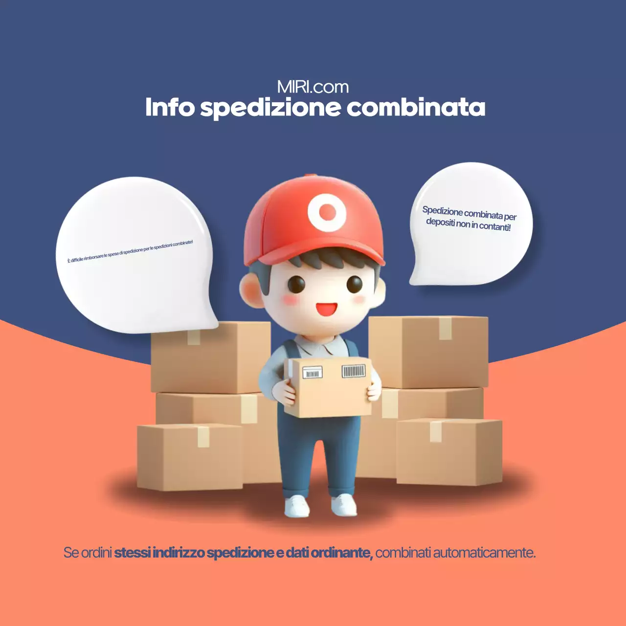 Istruzioni per la consegna del coccolone arancione