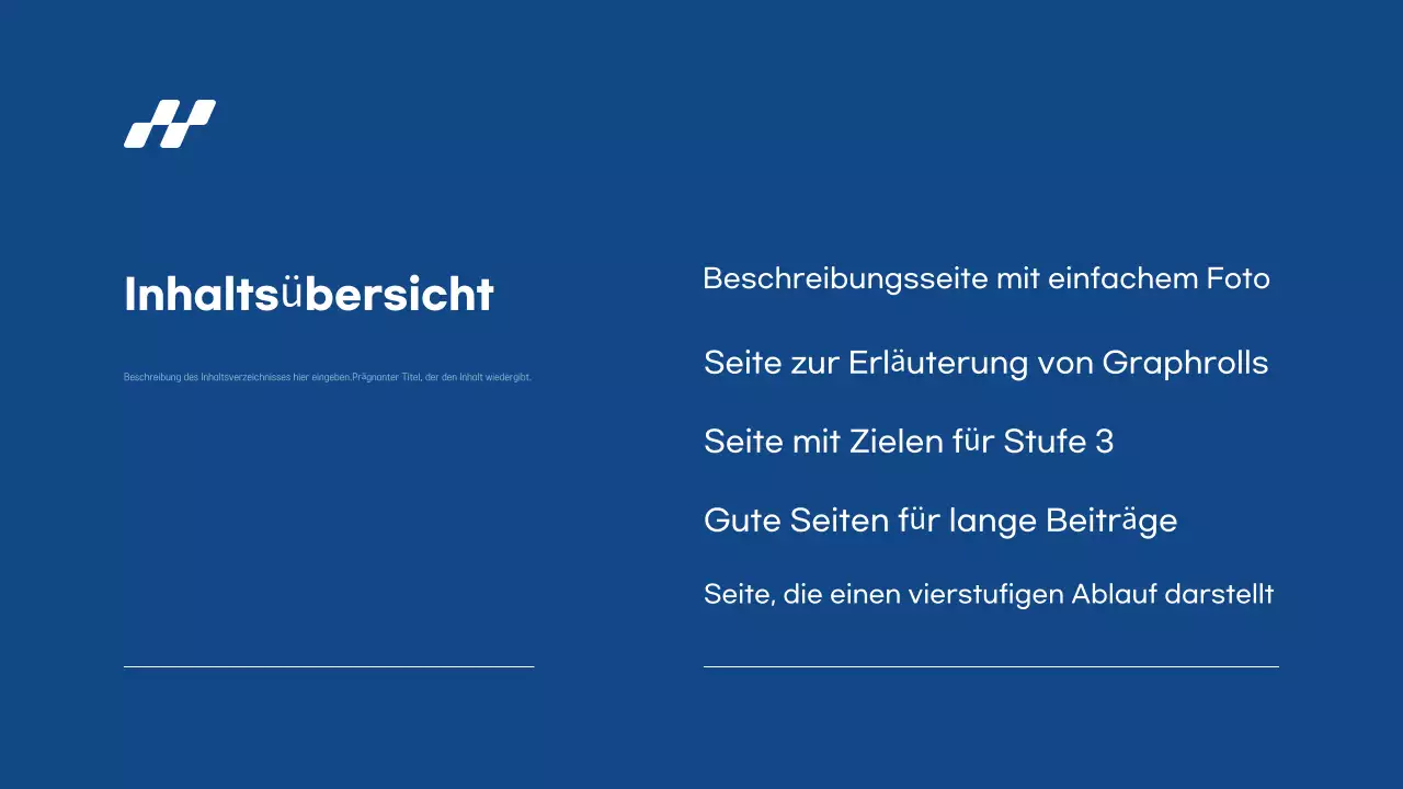 Einfacher Präsentationsbericht in Blau und Grau, schnell und einfach zu bearbeiten
