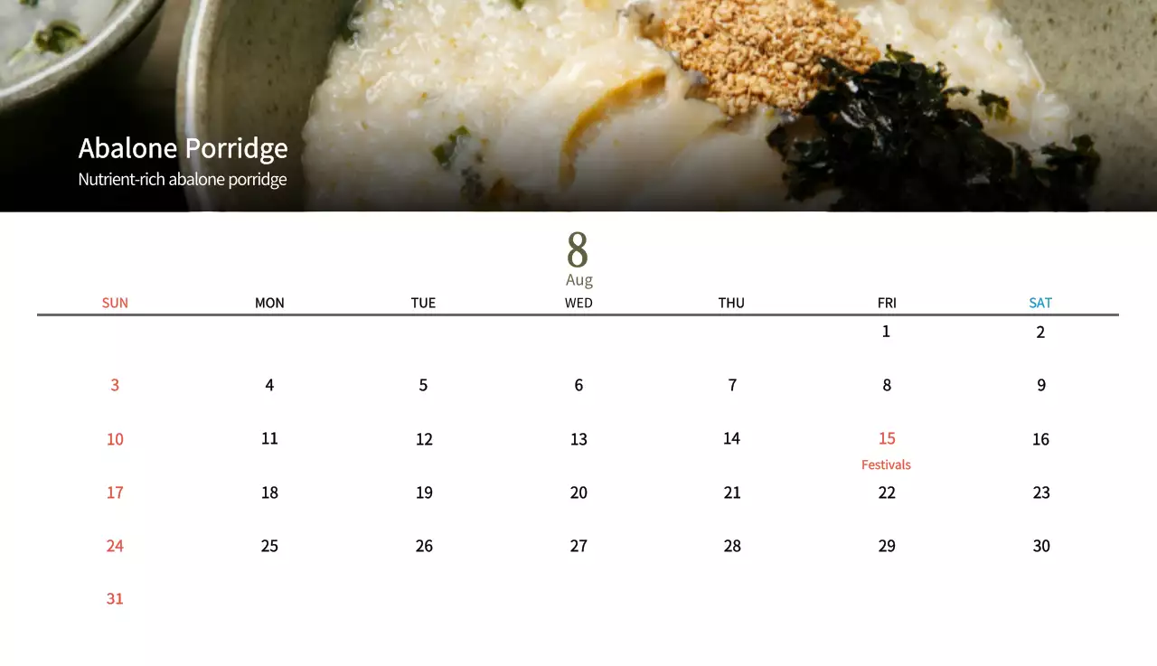 Kalender Makanan Tradisional Krem