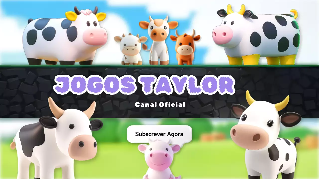 branco preto púrpura amarelo jogo canal youtube modelo estilo cartoon