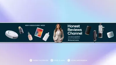 Blue Modern Product Reviews Advertisement YouTube Thumbnail