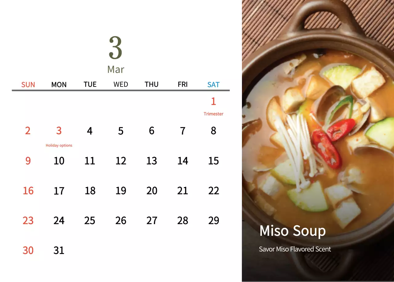 Kalender Makanan Tradisional Krem