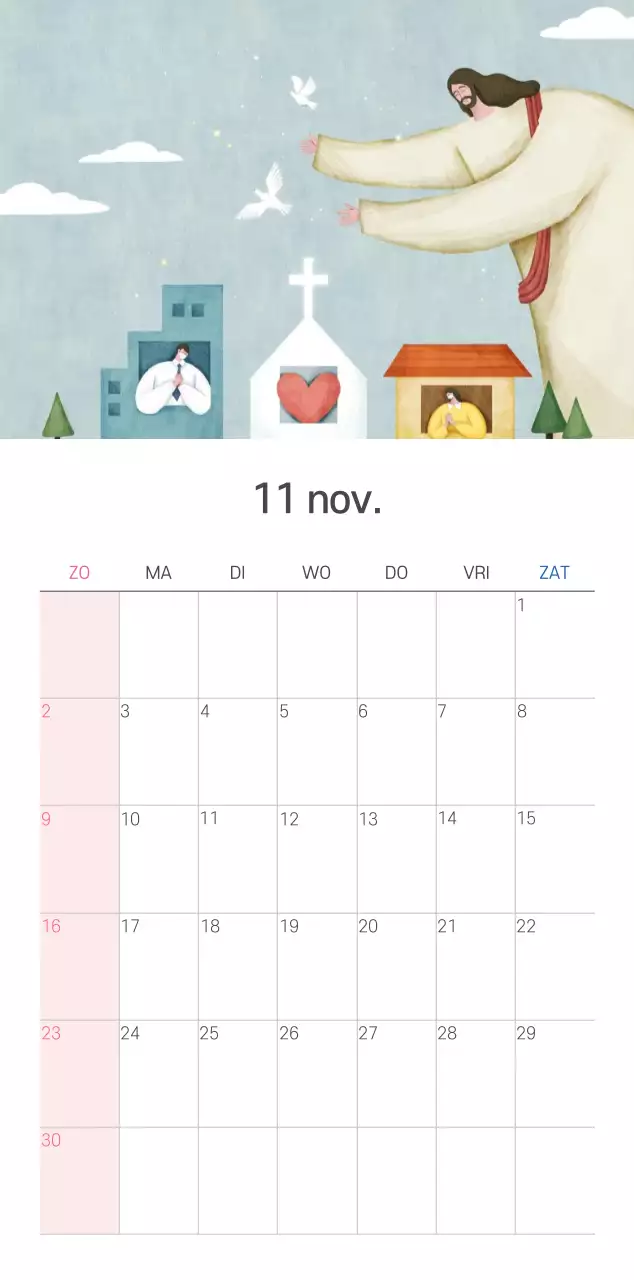 Pastel schone illustratie kerk