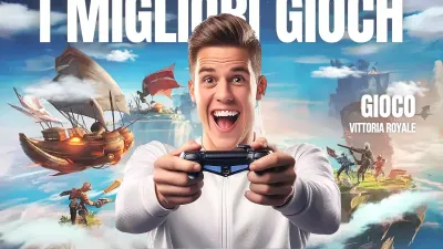 Pubblicità di gioco moderna blu