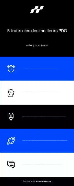 CLEAN MINIMAL TOP 5 CHARACTERISTICS CEO CORPORATE BUSINESS INFOGRAPHIC