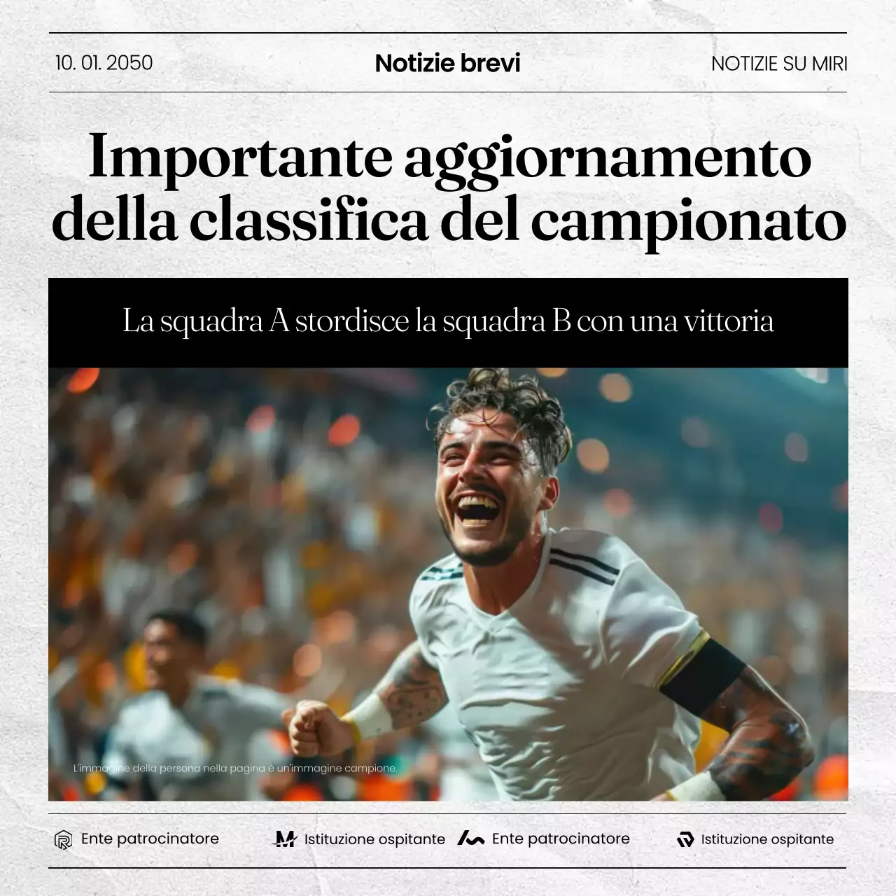 annuncio sportivo moderno nero