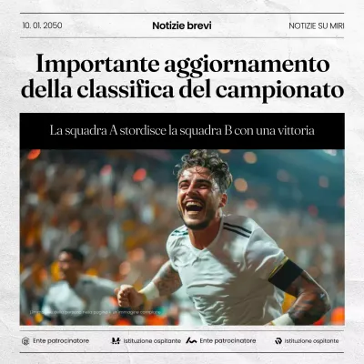 annuncio sportivo moderno nero