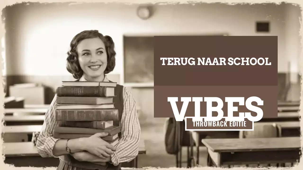 bruin terug naar school vintage stijl