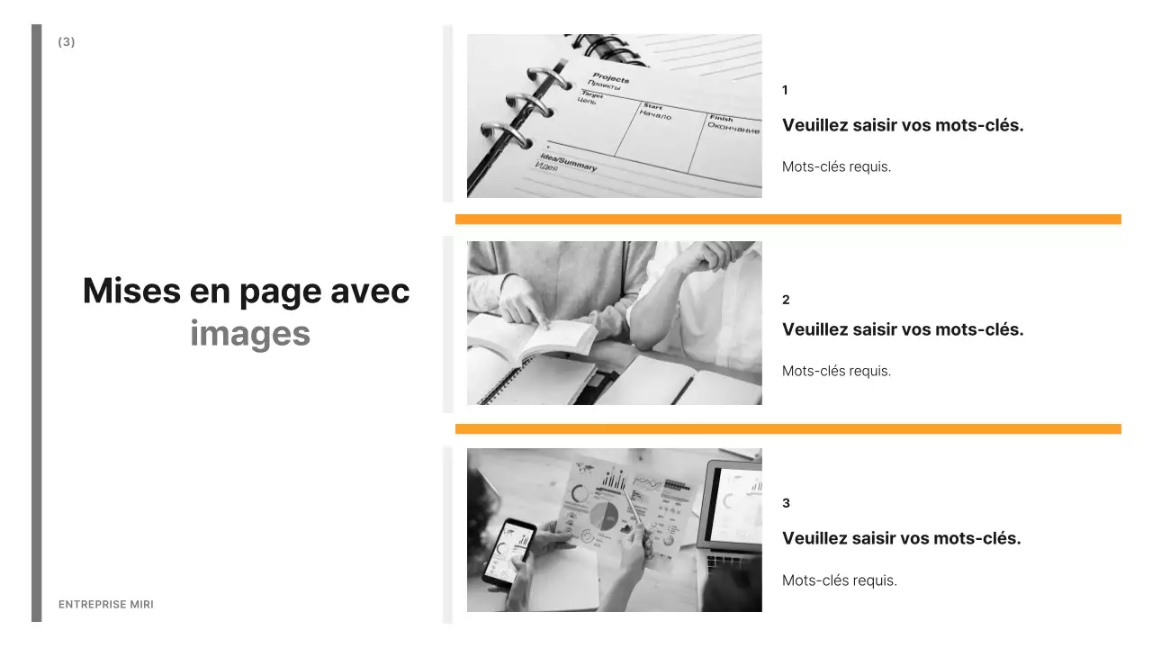 Un rapport d'activité simple en jaune et gris