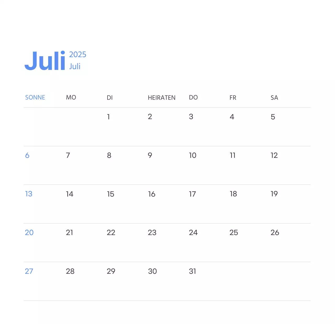 Motivationskalender mit energiegeladenen Illustrationen und positiven Zitaten auf hellblauem Hintergrund