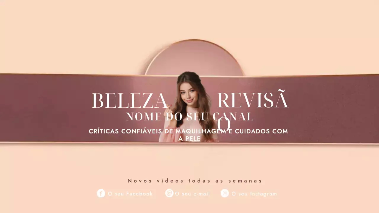 Anúncio de beleza bege e elegante