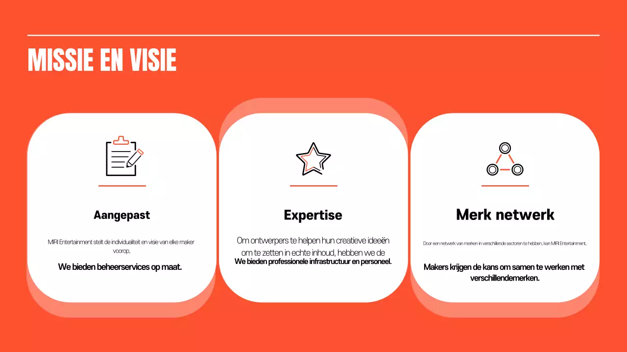 Promoot oranje retro en kitscherig entertainment