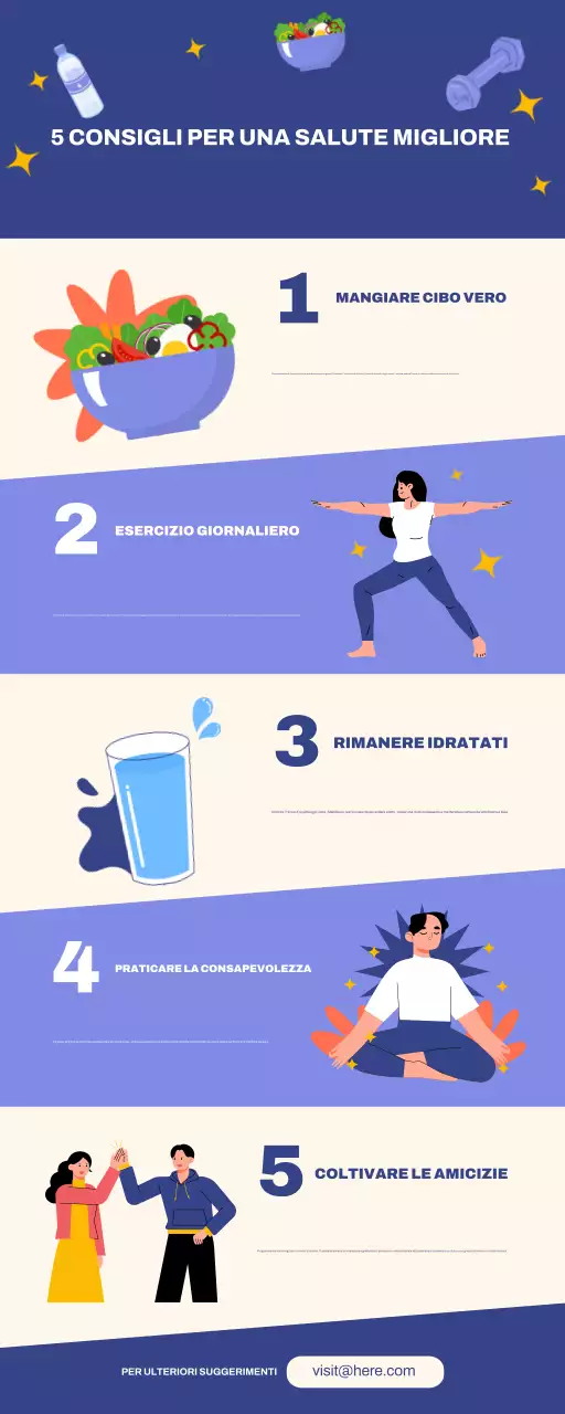 Guida all'allenamento sano e promemoria Navy Purple Modern