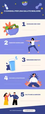 Guida all'allenamento sano e promemoria Navy Purple Modern