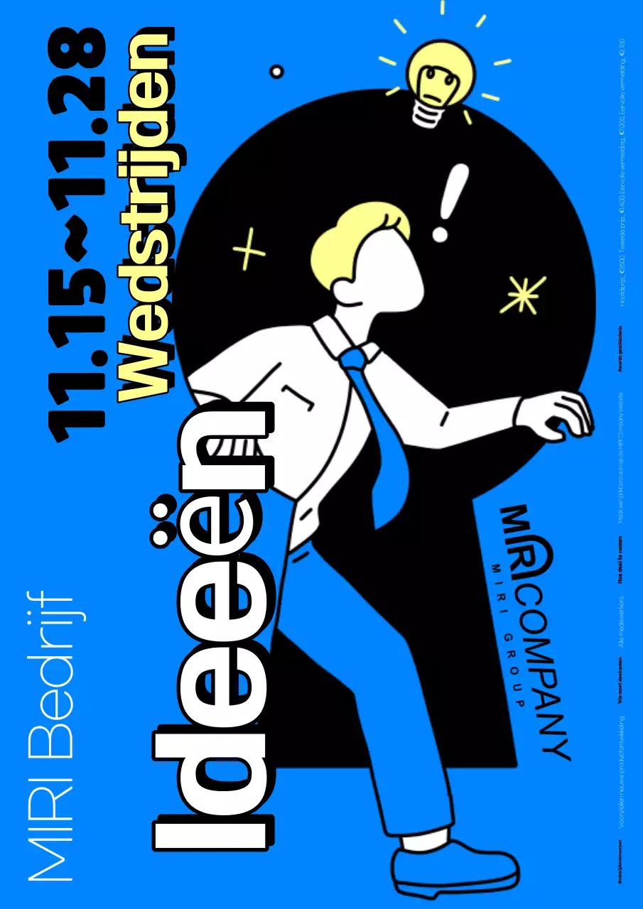 Blauwe pop creativiteit advertentie