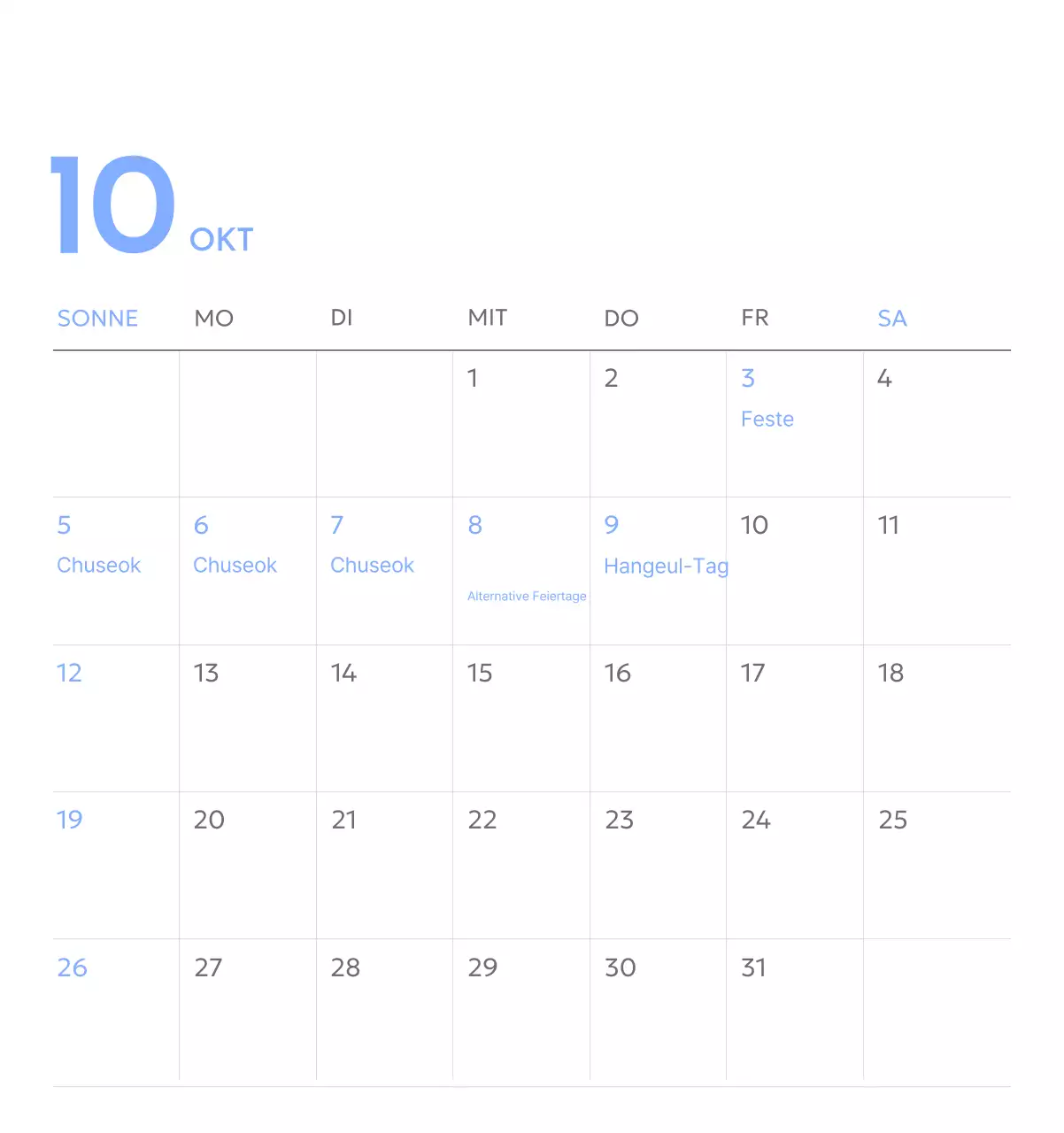 Foto-Zielverfolgungskalender mit einem Hauch von Blau