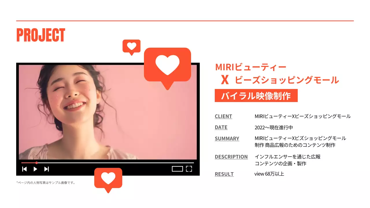 オレンジ モダン エンターテインメント 資料 プレゼンテーション