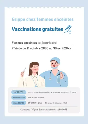 Guide de vaccination bleu clair et soigné