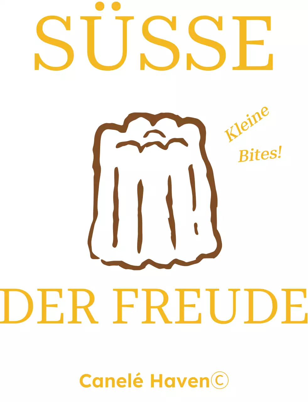 Braunes einfaches Dessert-Logo