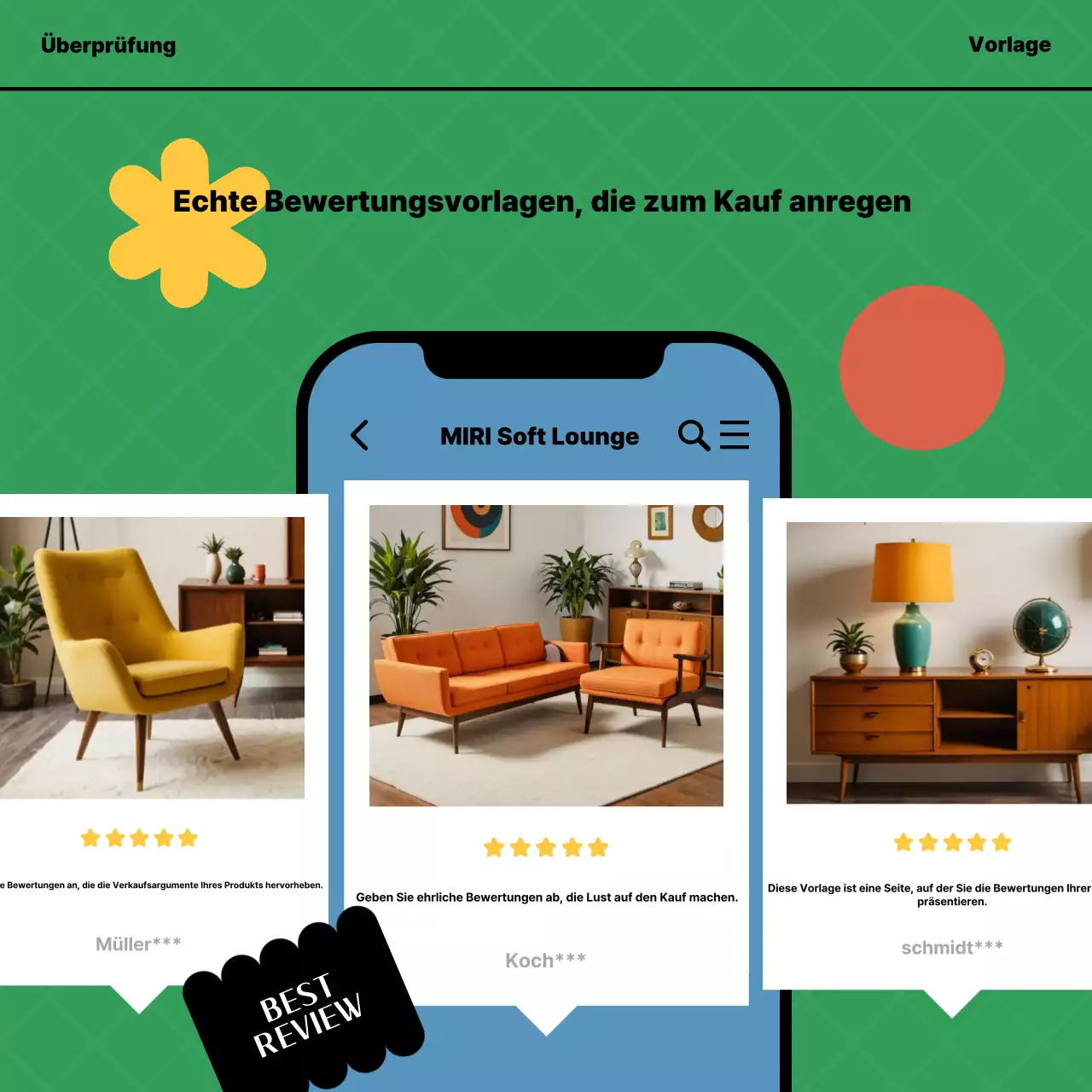 Abstrakte Vintage-Möbel Rezension