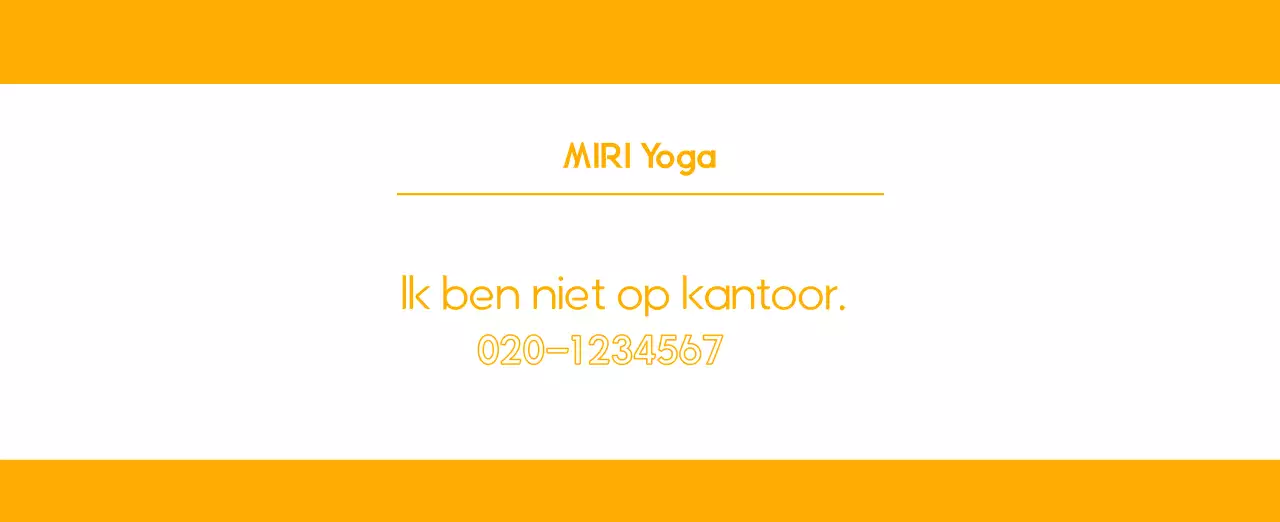 Oranje Minimalistische Yoga Promotiekalender
