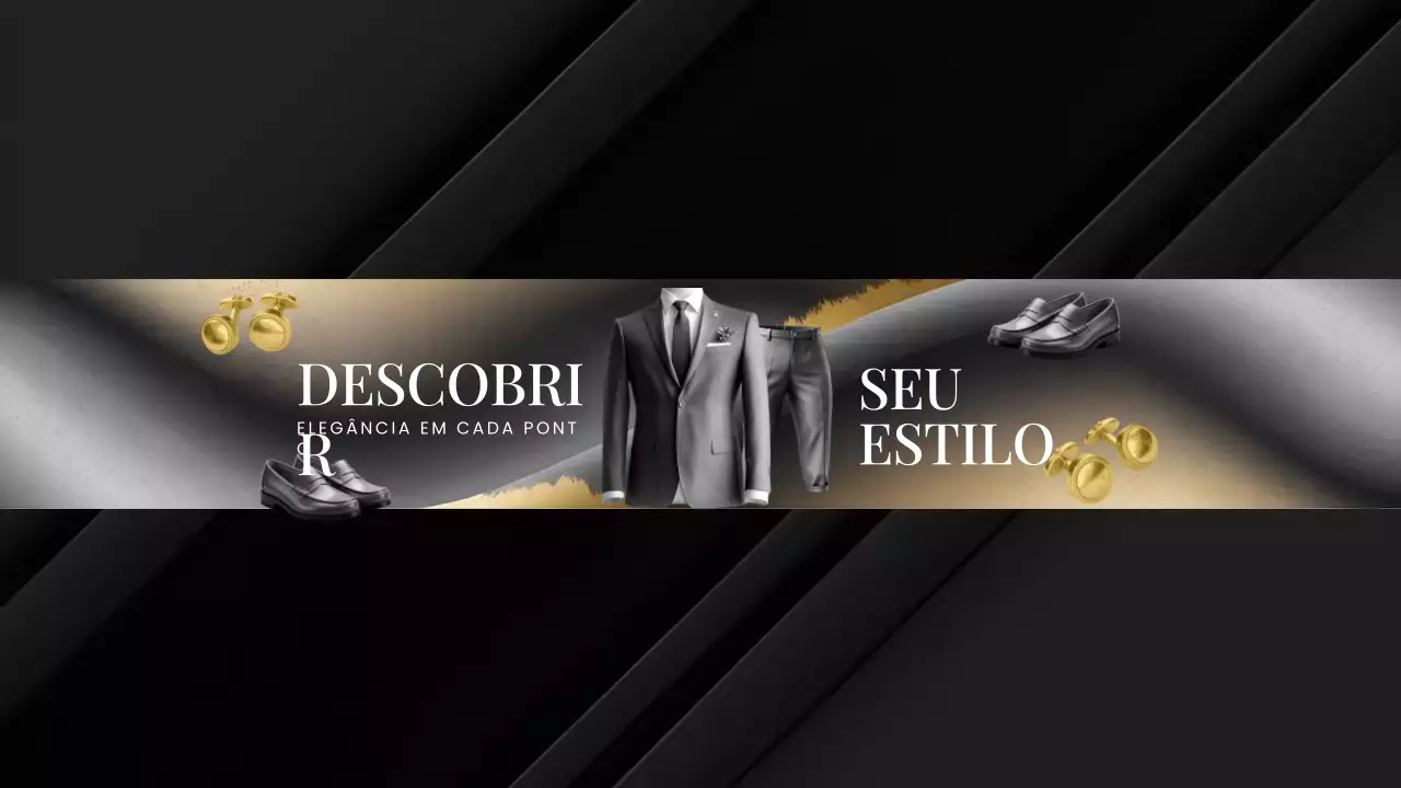 Arte do canal YouTube da moda masculina de classe negra