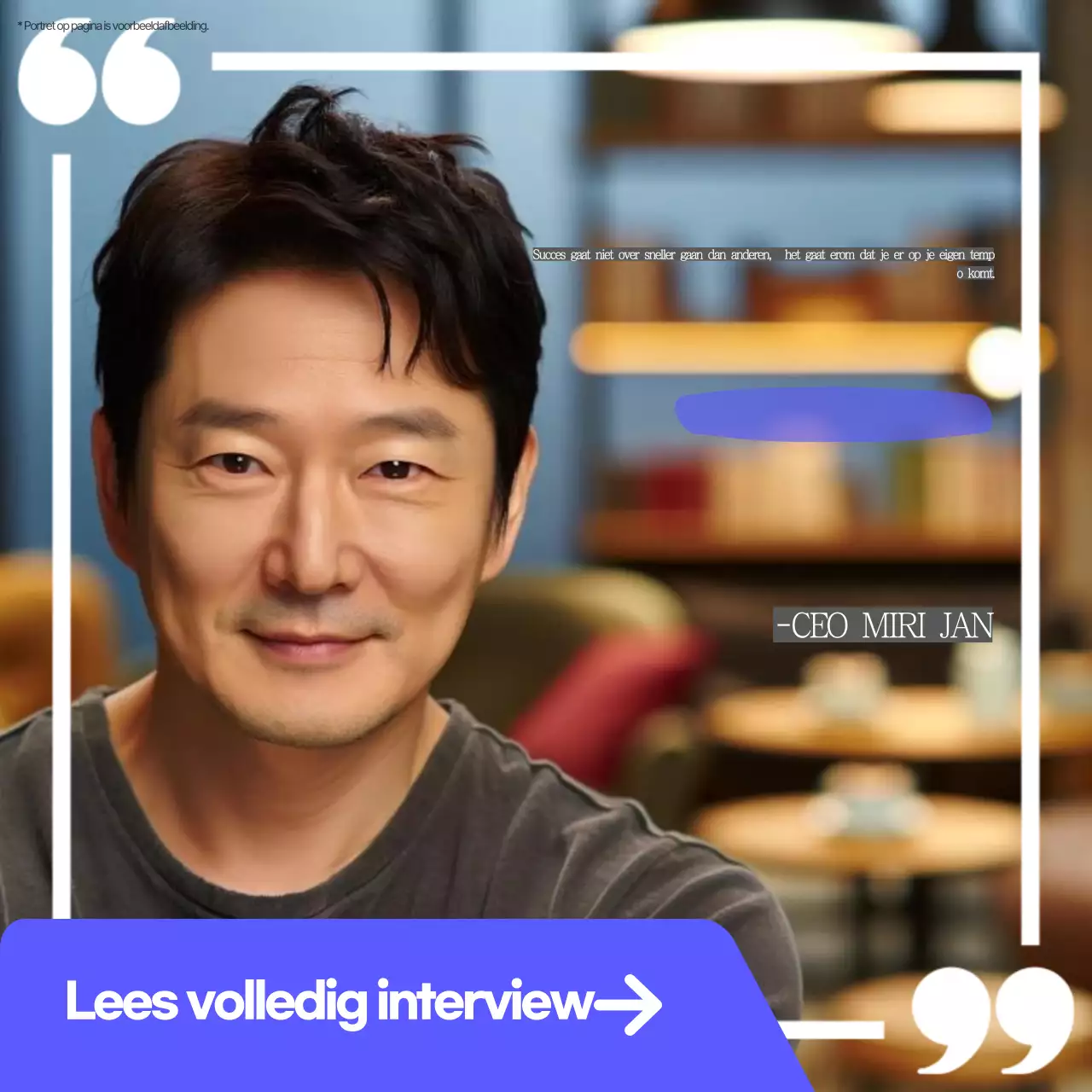 Blauw Modern Interview Sjabloon