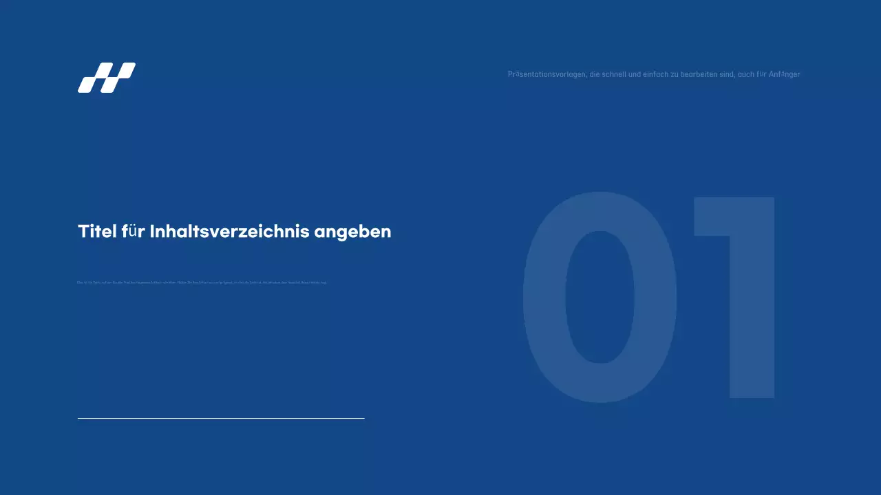 Einfacher Präsentationsbericht in Blau und Grau, schnell und einfach zu bearbeiten